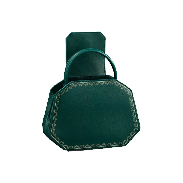 CARTIER GUIRLANDE Calfskin Handbag Shoulder Bag Crossbody Bag Mini Women's Green-2