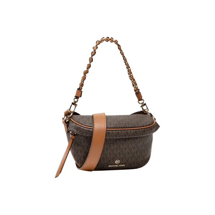 MICHAEL KORS MICHAEL KORS Luggage Collection Calfskin Shoulder Bag, Crossbody Bag, Handbag Women's Brown-2