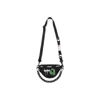 GENANX Polyester Polyamide Shoulder Bag Crossbody Bag Small Size Unisex Black/White