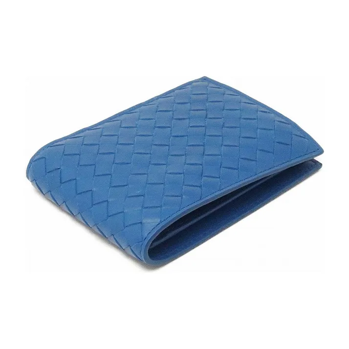 Bottega Veneta Leather Wallet Women's Blue-2