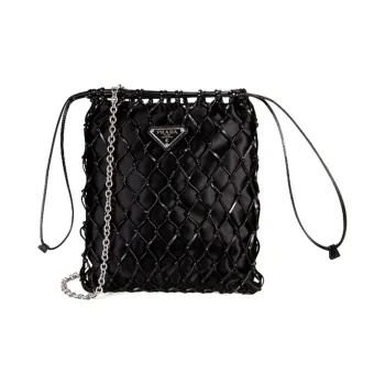 PRADA Nylon Fabric Shoulder Bag, Crossbody Bag Women's Black