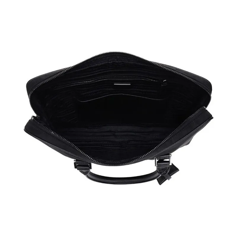 PRADA Nylon And Leather Briefcase Shoulder Bag Crossbody Bag Handbag Men's Black-3
