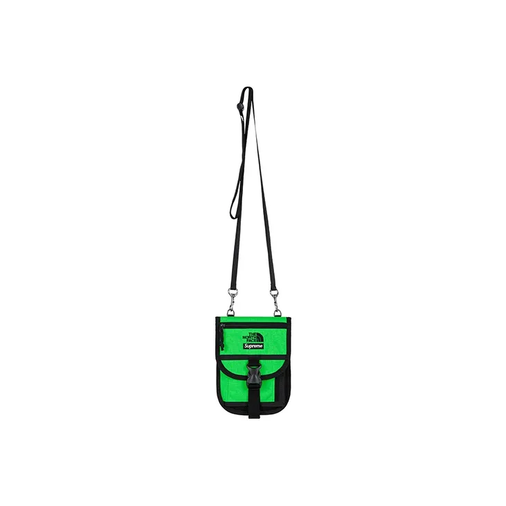 Supreme The North Face Collaboration Nylon Fabric Cell Phone Pouch, Crossbody Bag Regular Unisex Green-0