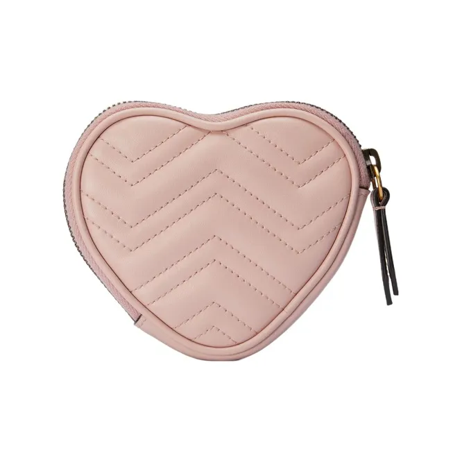 GUCCI Leather Coin Purse Women's Pink-3