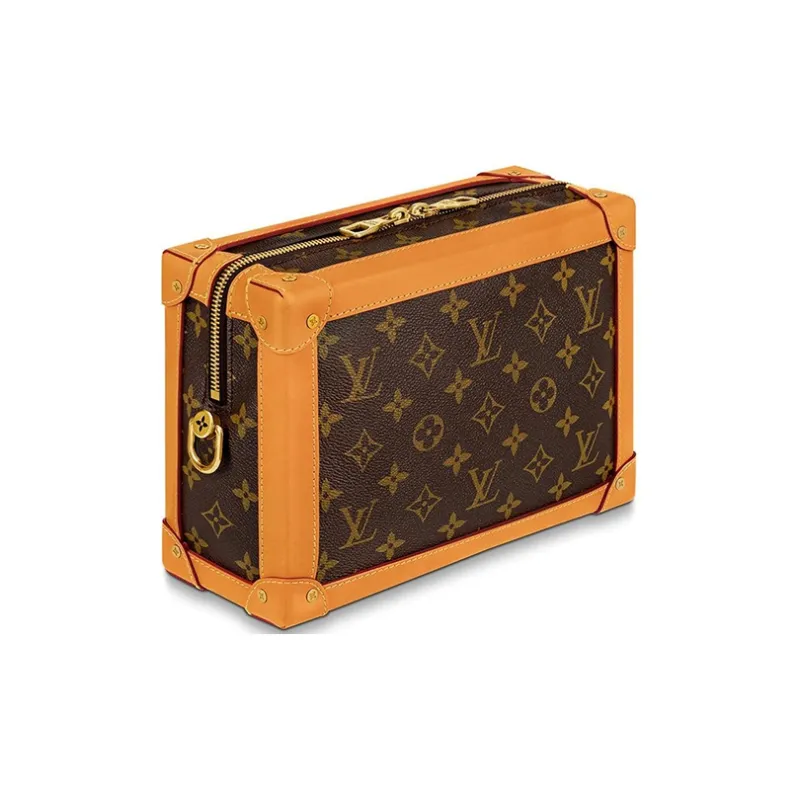 LOUIS VUITTON Soft Trunk Monogram Gold tone Brown-1