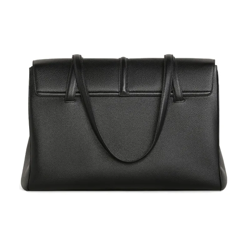 CELINE SOFT 16 Cow Leather Portable Crossbody Bag, Shoulder Bag Women's Black-4