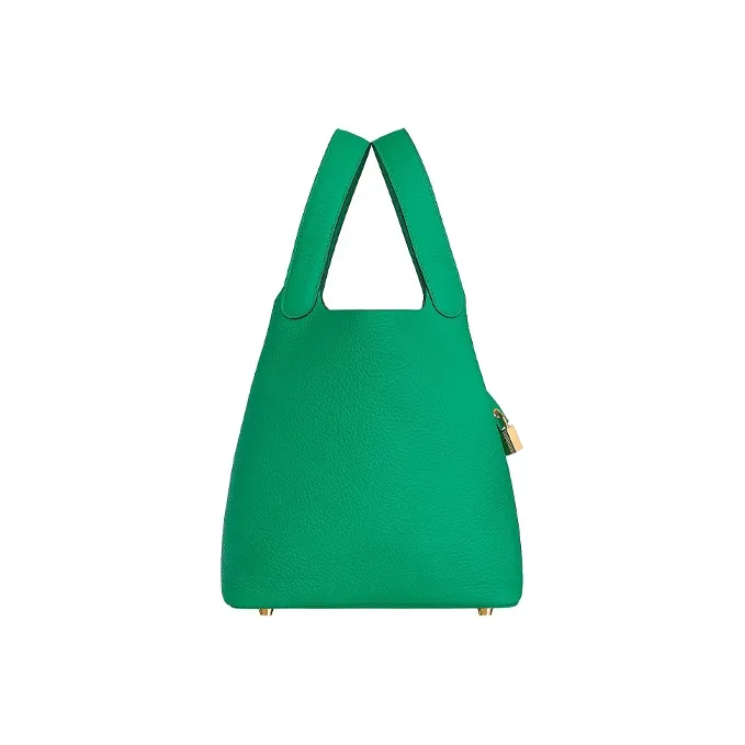 HERMES Picotin Lock TC Leather Cow Leather Basket Bag Handbag Bucket Bag Women's 6W Menthe Mint Green-1