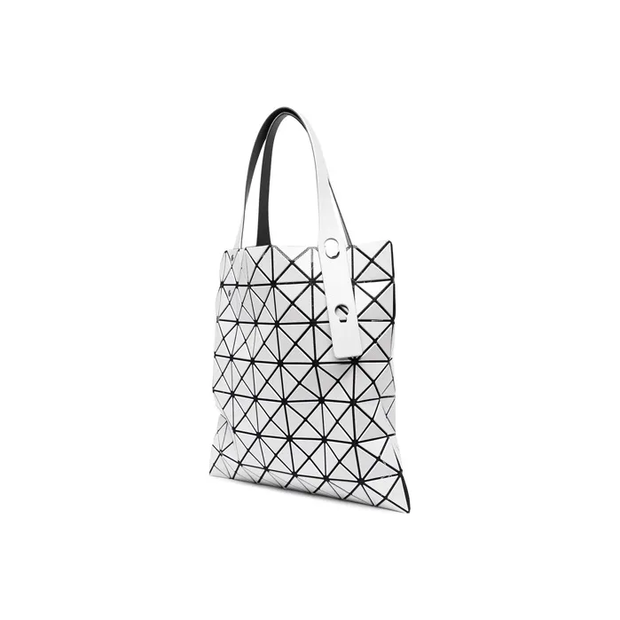 ISSEY MIYAKE Polyester Tote Bag Shopping Bag Laptop Bag One Shoulder Handbag Women's Light Gray-2