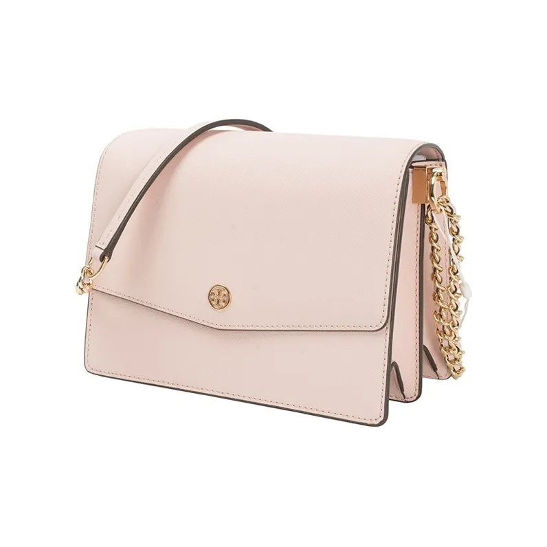 TORY BURCH Robinson Cross-Stitch Leather Crossbody Bag Shoulder Bag Women's Pink-1