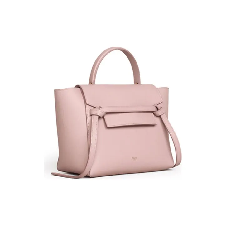 CELINE Belt Grained Calfskin Catfish Bag Handbag Shoulder Bag Crossbody Bag Micro Women's Candy Color/Retro Pink-1