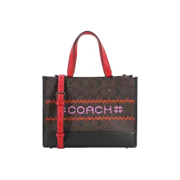 COACH Dempsey PVC With Leather Tote Bag, Shopping Bag, Shoulder Bag, Handbag Regular Women's Classic Monogram