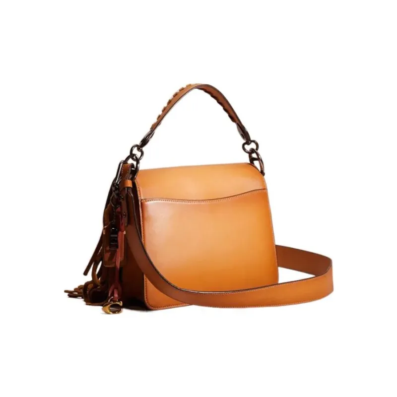COACH Beat Glove Leather Handbag Shoulder Bag Crossbody Bag Medium Size Women's Brown-1
