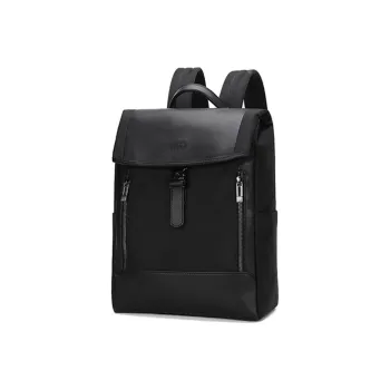 ELLE HOMME Fabric With Leather Backpack Regular Men's Black