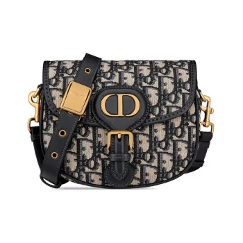 DIOR Bobby Fabric Handbag, Shoulder Bag, Crossbody Bag Trumpets Women's Denim Blue