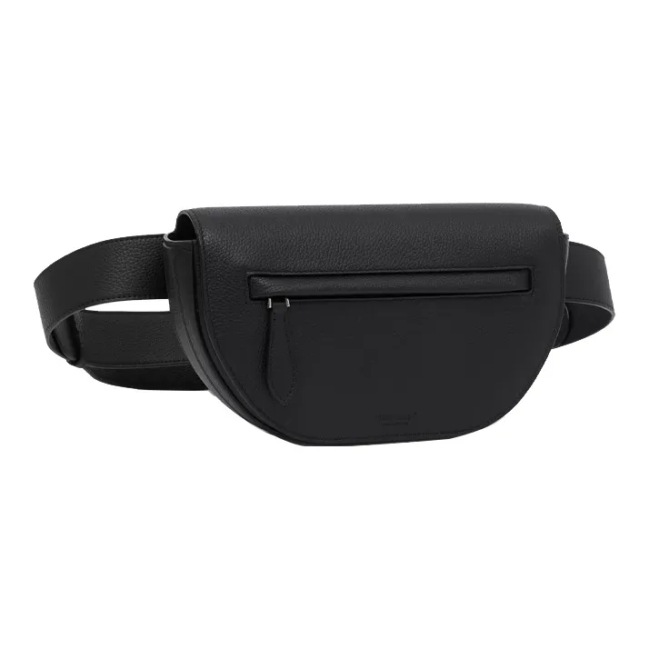 Burberry Cow Leather Fanny Pack Regular Men's Black-1