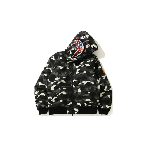 A BATHING APE Shark Series Down Jackets Men Black