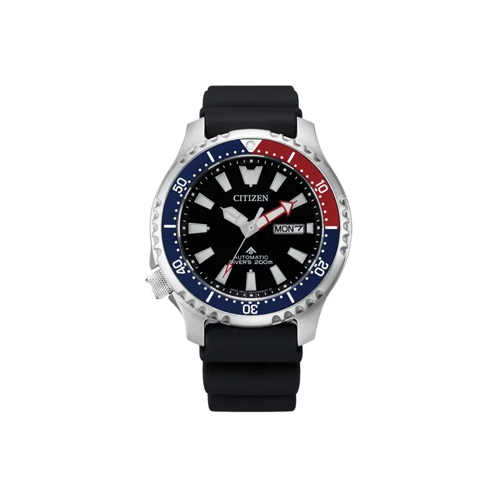 CITIZEN Mechanical Movement Rubber Strap Watch Men's Watches Black Dial NY0110-13E-0