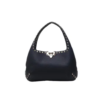 Valentino Cow Leather One Shoulder Handbags Women's Black
