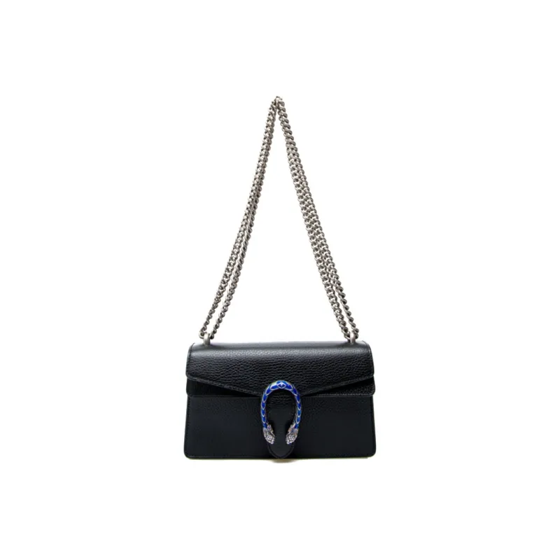 GUCCI Leather Crossbody Bag, Shoulder Bag Women's Black-1
