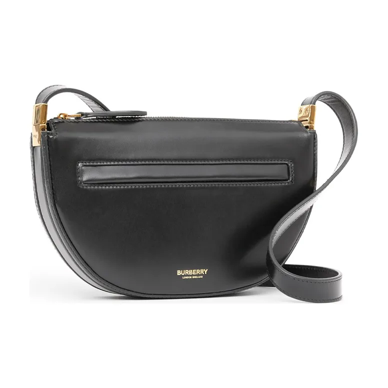 Burberry Olympia Calfskin Shoulder Bag Crossbody Bag Handbag Mini Women's Black-2