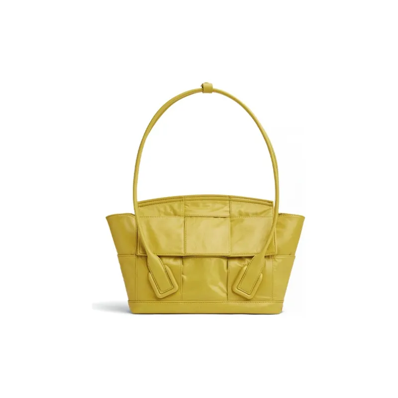 Bottega Veneta ARCO Calfskin One Shoulder Handbags Women's Mustard Yellow-0
