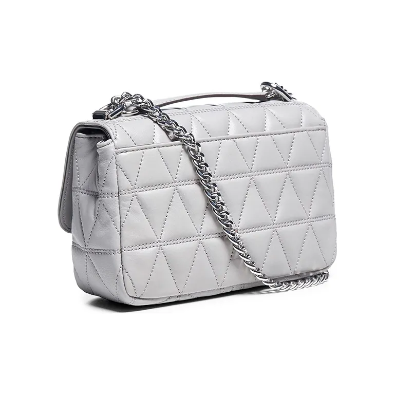 MICHAEL KORS Sloan Leather Shoulder Bag, Crossbody Bag Small Size Women's Pearl Gray-2