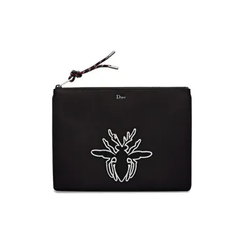 DIOR Dior Quarterly New Products Canvas Clutch Men's Black
