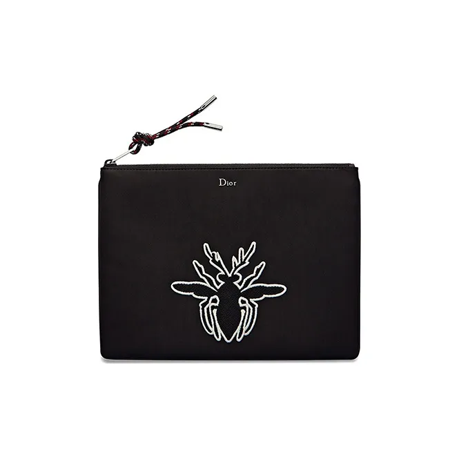DIOR Dior Quarterly New Products Canvas Clutch Men's Black-0