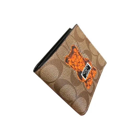 COACH X Vandal Gummy Bear Collaboration Billfold Wallet Canvas With Leather Canvas Bag Wallets Regular Men's Dark Khaki-1