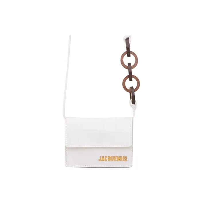 Jacquemus Leather Clip-on Crossbody Bag Women's White-0