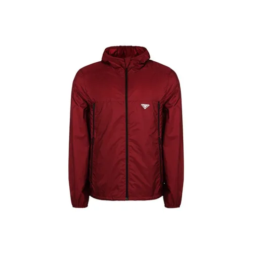 PRADA Jackets Men Maroon