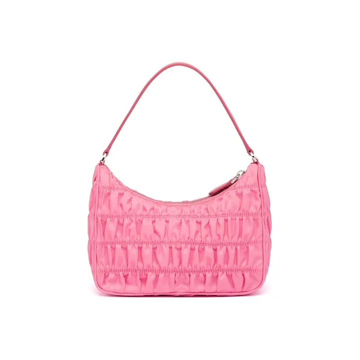 PRADA Saffiano Leather One Shoulder Handbag Mini Women's Pink-1