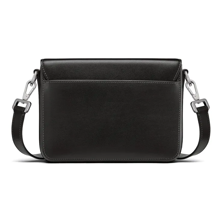 DIOR Lock Cow Leather Messenger Bag, Shoulder Bag, Crossbody Bag Regular Men's Black-3