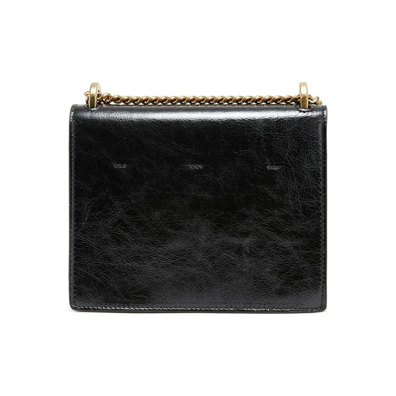 FENDI Kan U Sheepskin Small Square Bag Shoulder Bag Crossbody Bag Small Size Women's Black-2