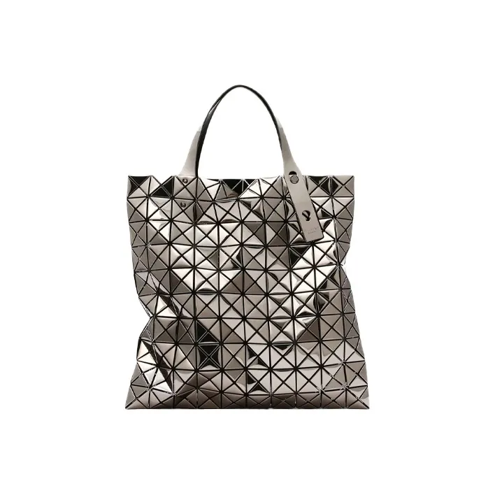 ISSEY MIYAKE Prism Polyurethane Tote Bag, Shopping Bag, Laptop Bag, Handbag, Shoulder Bag Women's Bronze-0