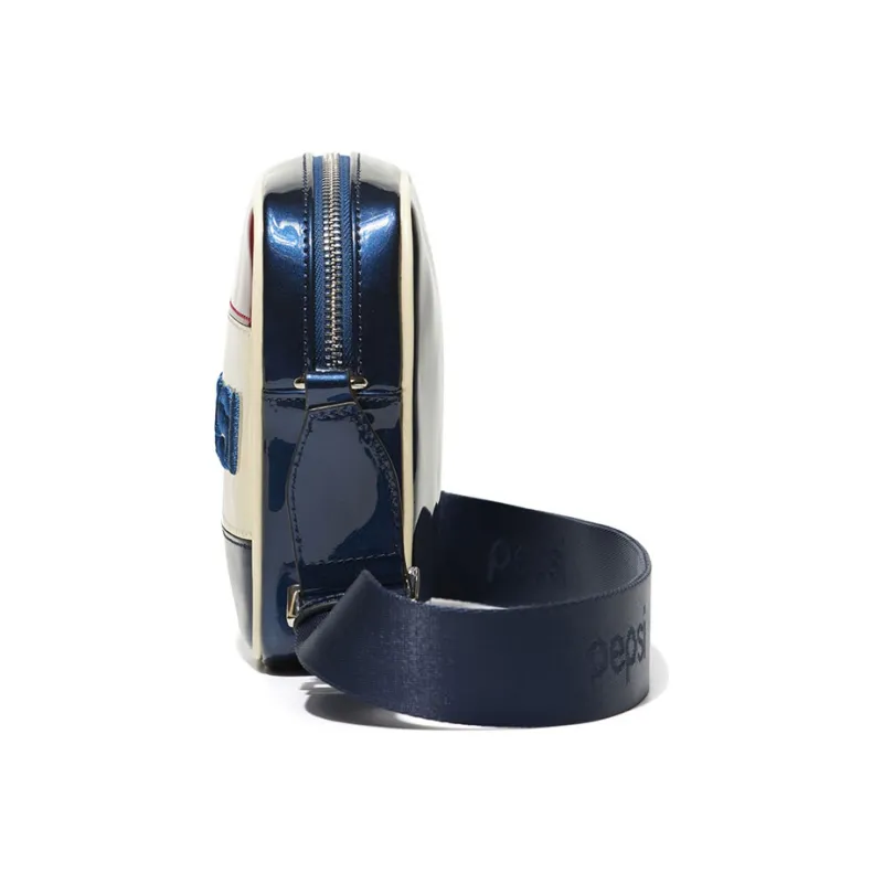 Pepsi Pu Synthetic Leather Small Square Bag Shoulder Bag Regular Unisex Deep Sea Blue-2