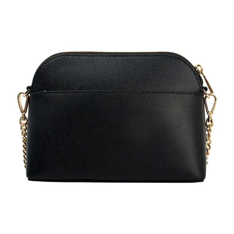 MICHAEL KORS Mott Leather Dome Bag Shoulder Bag Crossbody Bag Large Size Women's Black-2