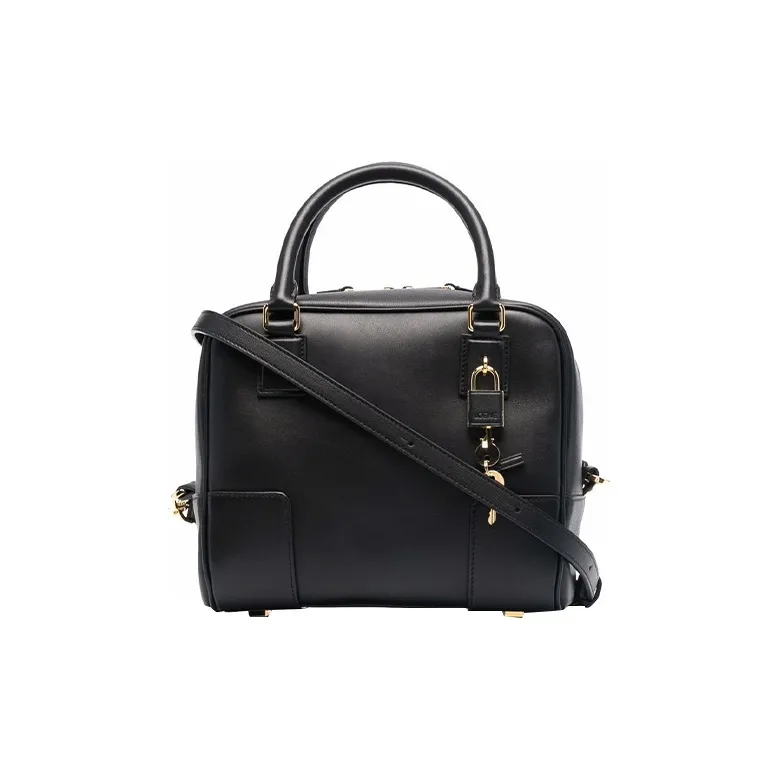 LOEWE Amazona 19 Square Bag In Nappa Calfskin Black-0