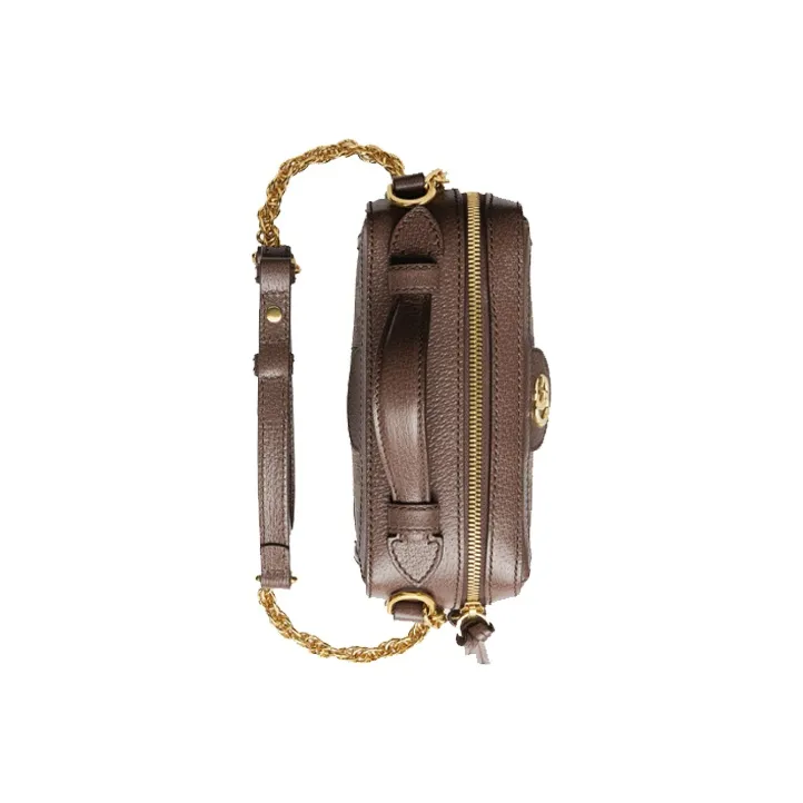GUCCI Canvas With Leather Camera Bag, Box Bag, Handbag, Shoulder Bag, Crossbody Bag Mini Women's Ebony-4