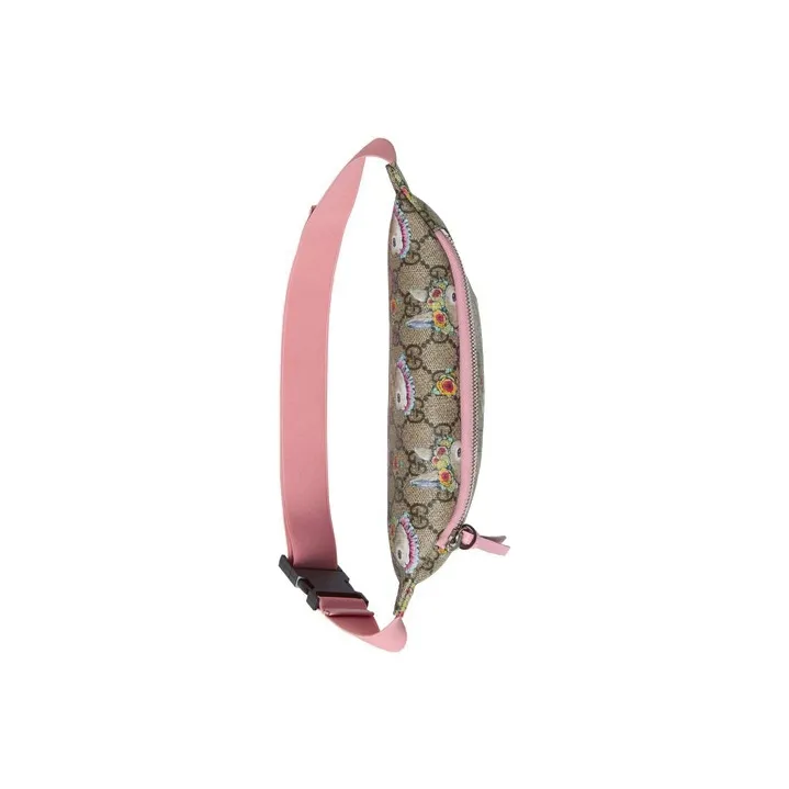 GUCCI Yuko Higuchi Collaboration Canvas Fanny Pack, Sling Bag, Kids' Bag Kids' Ebony/Pink-3