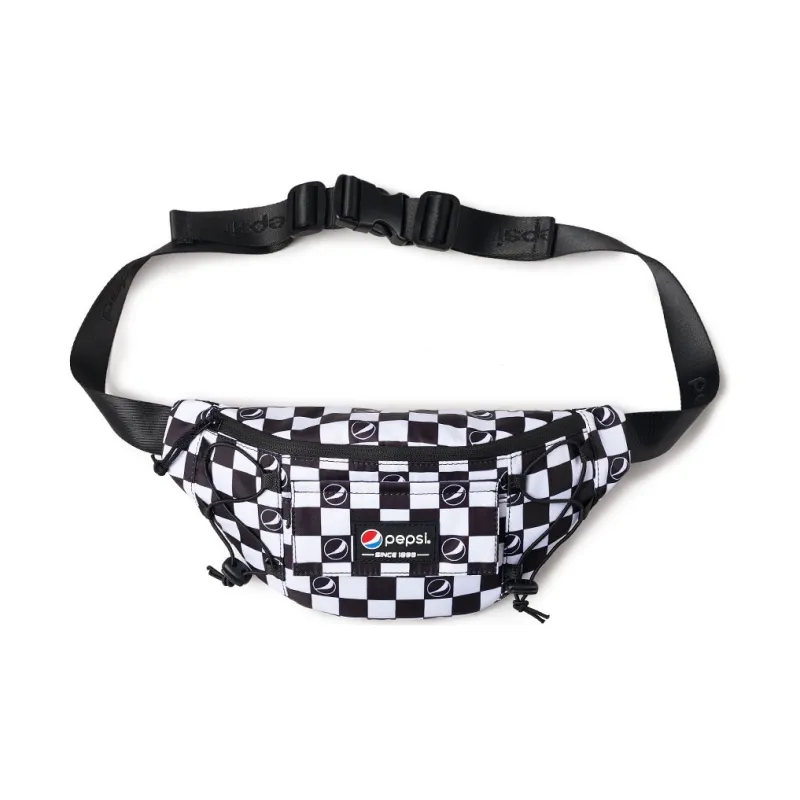 Pepsi Nylon Fabric Sling Bag Fanny Pack Regular Unisex Black White-0