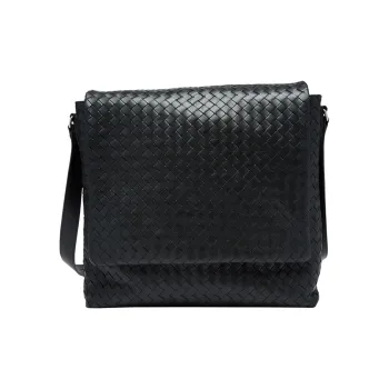 Bottega Veneta Cow Leather Envelope Bag Crossbody Bag Shoulder Bag Men's Black