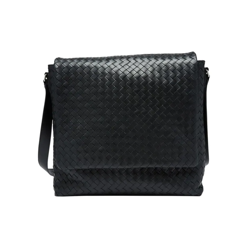 Bottega Veneta Cow Leather Envelope Bag Crossbody Bag Shoulder Bag Men's Black-0