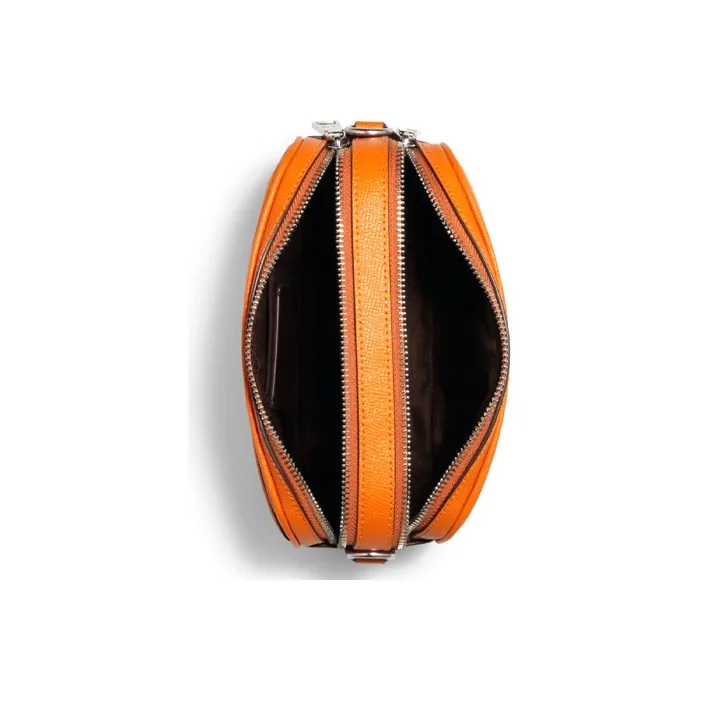 COACH Jes Litchi Grain Leather Camera Bag Shoulder Bag Crossbody Bag Small Size Women's Saffron-2