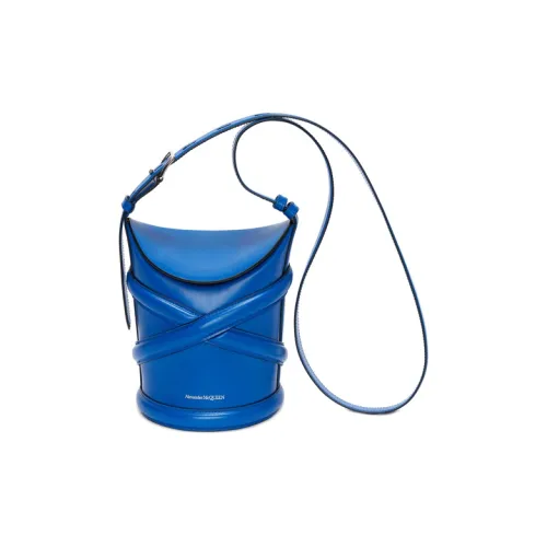 Alexander McQueen The Curve Bucket Bag Ultramarine