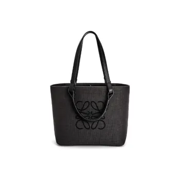 LOEWE Anagram Cow Leather Tote Bag, Shopping Bag, Handbag, Shoulder Bag Women's Black
