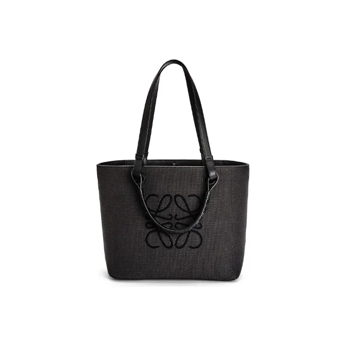 LOEWE Anagram Cow Leather Tote Bag, Shopping Bag, Handbag, Shoulder Bag Women's Black-0
