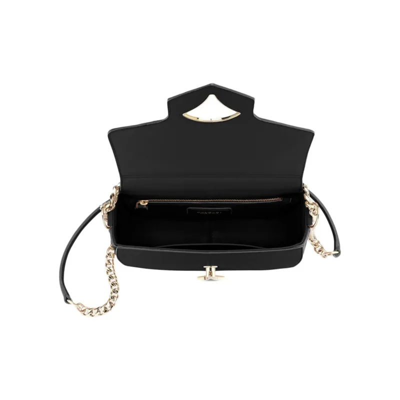 BVLGARI Divas’ Dream Series Cow Leather Shoulder Bag Women's Black-2