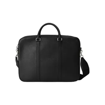 GUCCI Leather Briefcase Shoulder Bag Crossbody Bag Handbag Men's Black