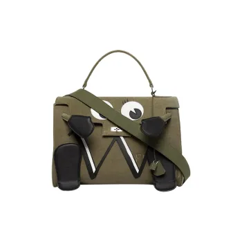 READYMADE Cotton Tote Bag Shopping Bag Handbag Unisex Green